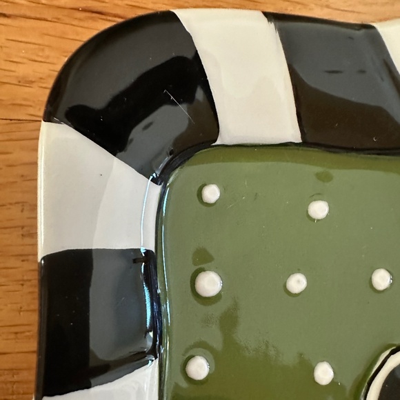 Fitz and Floyd Frosty's Frolic Snack Plate with Spreader with Box - Picture 8 of 14